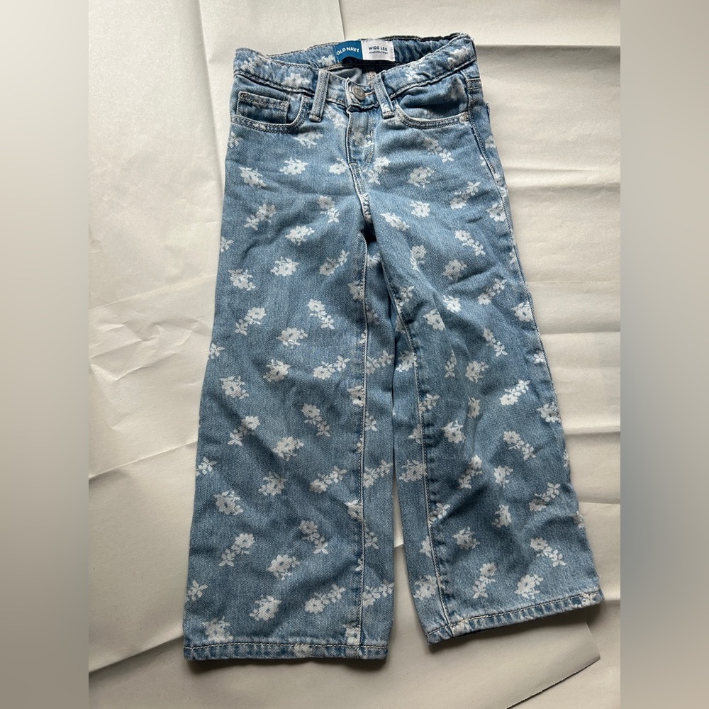 Toddler girl wide leg jeans